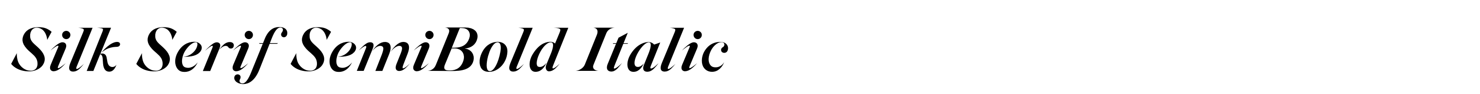 Silk Serif SemiBold Italic